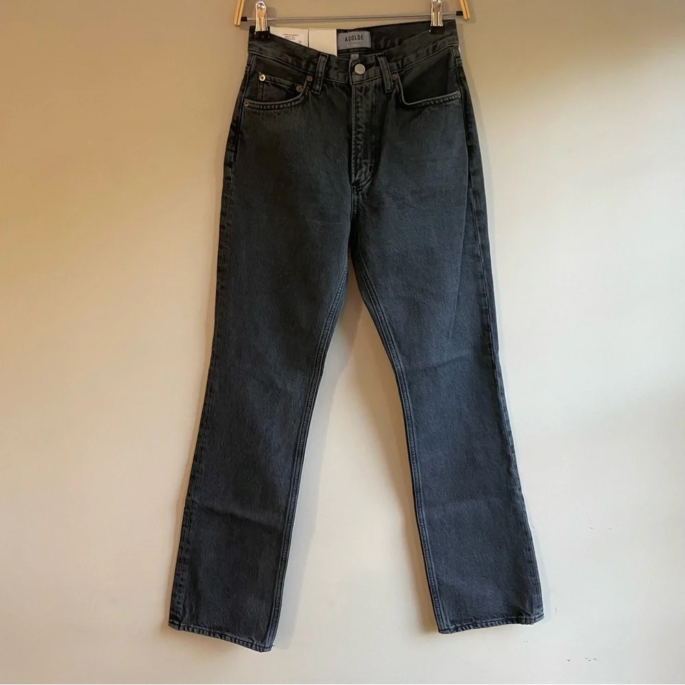 Agolde vintage boot high rise jeans in color percolate